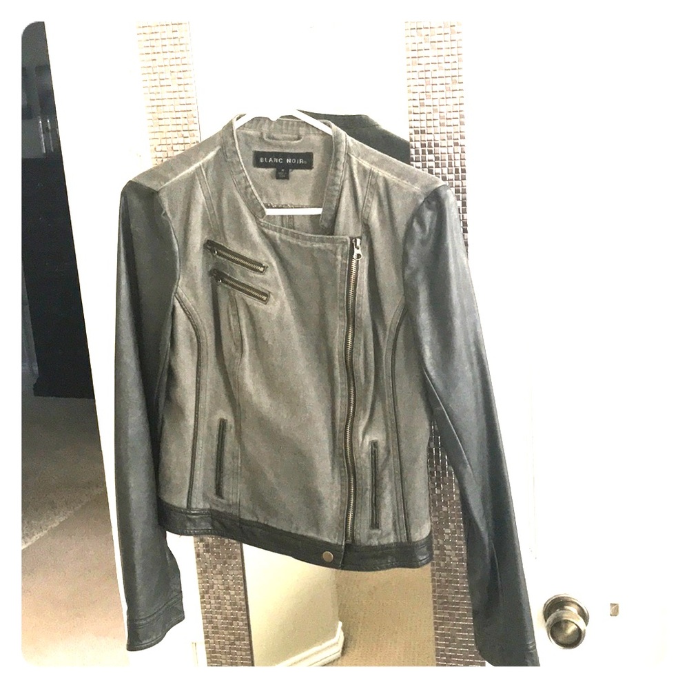 Blanc Noir Asymmetrical Zip Jacket